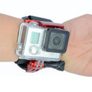 Adjustable Camera Wrist Strap Wristband W/ Screw For GoPro Hero 3+/4 for Surfing Skiing Cycling Red