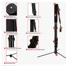 Kingjoy MP408FL Versatile Professional Flip Lock Tripod Monopod Camera DSLR