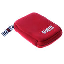 Flash Drive Case Bag USB Thumb Carrying Storage with Padded Protection 6 Slots Red