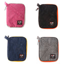 Portable Travel Mini USB Cable Cord Earphone Flash Drive Bag Storage Pouch M Black