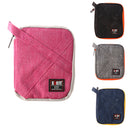 Portable Travel Mini USB Cable Cord Earphone Flash Drive Bag Storage Pouch M Black