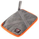 Portable Travel Mini USB Cable Cord Earphone Flash Drive Bag Storage Pouch L Gray