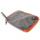 Portable Travel Mini USB Cable Cord Earphone Flash Drive Bag Storage Pouch L Gray