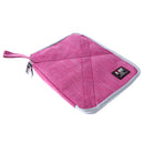 Anti-Shock Space Saving Travel Insert Pouch Storage for USB Cable Memory Card L Rose Red