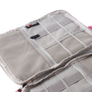 Anti-Shock Space Saving Travel Insert Pouch Storage for USB Cable Memory Card L Rose Red