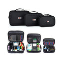 3pcs/set Portable Travel Organizer Electronics Accessories Bag Case for Laptop Parts with Handle Black