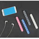 Cable Winder Earphone Cord Organizer Wire Storage Silicon Charge Holder Clip White
