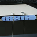 Cable Winder Earphone Cord Organizer Wire Storage Silicon Charge Holder Clip Blue