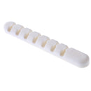 Cable Winder Earphone Cord Organizer Wire Storage Silicon Charge Holder Clip White