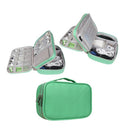 Electronics Travel Organizer Waterproof Storage Bag for Phone Laptop Accessories USB Device Green