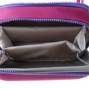 Carry Case Anti-shock Storage Bag for Digital Cables Power Bank Headsets Rose Red Double layer