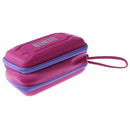 Carry Case Anti-shock Storage Bag for Digital Cables Power Bank Headsets Rose Red Double layer