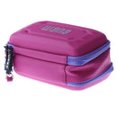 Carry Case Anti-shock Storage Bag for Digital Cables Power Bank Headsets Rose Red Double layer