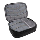 Portable Travel USB Cable Cord Earphone Flash Drive Case Bag Storage Pouch Black
