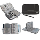 Waterproof Zipper Electronics Accessories Bag Case for iphone ipad USB Cable Hard Disk Black