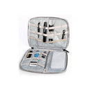 Waterproof Electronics Accessories USB Cable Earphone Organizer Storage Bag Case Gray