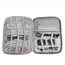 Waterproof Electronics Accessories USB Cable Earphone Organizer Storage Bag Case Gray