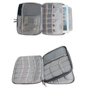 Portable Travel USB Cable Cord Earphone Flash Drive Case Bag Storage Pouch Grey