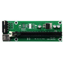 PCI-E 1X to 16X Riser Card Extender + 15Pin SATA to 4Pin IDE Power Cord + USB 3.0 Cable 50cm Green