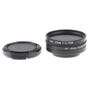 Camera Filter Kit 37mm Camera UV & CPL Lens Filter w/ Lens Cover For Xiaoyi 4K