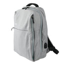Business Water Resistant Laptop Backpack Camera Bag with USB Charging Port Gray