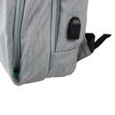 Business Water Resistant Laptop Backpack Camera Bag with USB Charging Port Gray