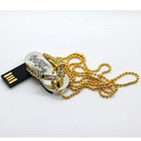 Crystal Shoes Shape Pen Drive USB2.0 Disk Flash Drive Memory for Laptop Computer Silver 16G