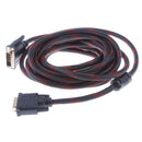 DVI to DVI 24+1 Gold Plated Plug Cable for Computer Monitor Laptop Projector 16ft