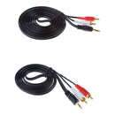 3.5mm to 2RCA Audio Auxiliary Aux Stereo Y Splitter Cable Cord for PC 5ft