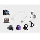 3.5mm Microphone Earphone Socket USB 2.0 Sound Card Speaker Audio Adapter