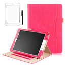 Thin Trifold Cover Case& Touchpen & Screen Protector for iPad Air1/Air2/9.7 Pink