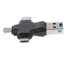 32GB USB Flash Drive U Disk w/ 4-type Ports For Mac iPhone Android Phone Computer
