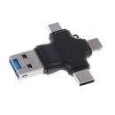 32GB USB Flash Drive U Disk w/ 4-type Ports For Mac iPhone Android Phone Computer