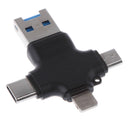 32GB USB Flash Drive U Disk w/ 4-type Ports For Mac iPhone Android Phone Computer