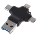 32GB USB Flash Drive U Disk w/ 4-type Ports For Mac iPhone Android Phone Computer