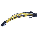 6 Pin Male to 2x PCIe 8Pin (6+2Pin) Male Graphics Video Card Cable Adapter