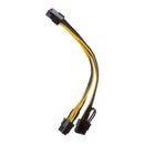 6 Pin Male to 2x PCIe 8Pin (6+2Pin) Male Graphics Video Card Cable Adapter