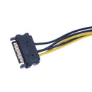 15 pin SATA Power to 6 pin PCI-E PCI Express Graphics Adapter Video Card Mining Cable