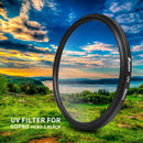 58mm Lens Filter Set UV+CPL+ ND2 +Yellow+ Red+Purple for Gopro Hero5 Balck
