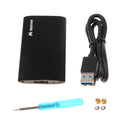 2.5'' USB 3.0 /NGFF M.2 2242 to Type-C SSD HDD Adapter Card Enclosure Black