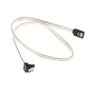 SATA III Cable 90 Degree 6Gbps Straight to Right HDD SSD Data Cable 60cm/2ft Silver