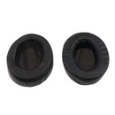 1 Pair Replacement Soft Ear Pads Ear Cushion for Sony MDR V6 / for JVC S500S Gaming Headphone Black Full PU Leather