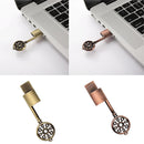 Metal USB Flash Pen Thumb Drive Memory Stick Vintage for Laptop Bronze 8GB