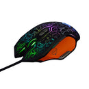 Backlit Gaming Mouse 4000DPI 9Button Ergonomic Wired Programmable Mice Black