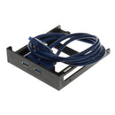 USB 3.0 Front Panel 3.5inch 2-Port Hub To 20pin Connector Floppy Drive Bay