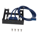 USB 3.0 Front Panel 3.5inch 2-Port Hub To 20pin Connector Floppy Drive Bay