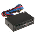 5.25 Inch PC Dashboard Media Front Panel Audio, With e-SATA Dual USB 3.0 Five-in-one Card Reader (SD / MMC / CF / MS / TF / M2)