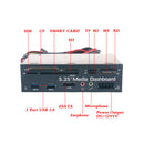 5.25 Inch PC Dashboard Media Front Panel Audio, With e-SATA Dual USB 3.0 Five-in-one Card Reader (SD / MMC / CF / MS / TF / M2)