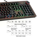 Ajazz 104 Keys LED Backlight Keyboard Wired USB Illuminated Ergonomic Gaming