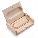 32G Maple Wood Oval USB 2.0 Memory Stick Thumb Pen Flash Drive U-disk with Protective Case Box